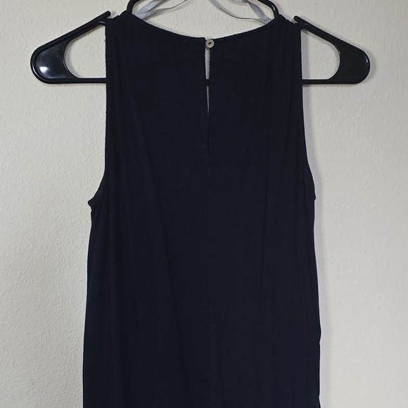 Daniel Rainn Navy Blue Sleeveless Embroidered Boho Tank Top Size Petite Small - Picture 5 of 7